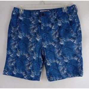 Arizona Jeans Co Classic Fit Flex Men's Blue Hawaiian Shorts Size 36
